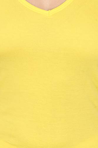 BLAZON Women's Cotton Hosiery Selfie Midi Slip Combo Pack of 2 (Available Sizes: XS, S, M, L, XL, 2XL, 3XL, 4XL, 5XL) - Yellow, Brandy
