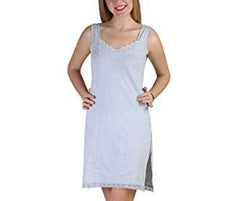 BLAZON Women's Cotton Hosiery Fairy Full Slip (Available Sizes: S, M, L, XL, 2XL, 3XL, 4XL, 5XL) - Blueberry Frost