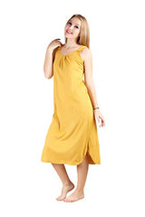 BLAZON Women's Cotton Hosiery Solid Maxi Nighty Slip (Pack of 2) Available Sizes: S, M, L, XL, 2XL, 3XL, 4XL, 5XL - Whiskey