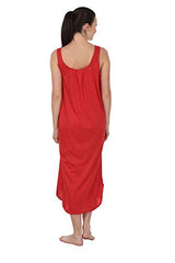 BLAZON Women's Cotton Solid Midi Slip Premium Dreams Nighty (Available Sizes: S, M, L, XL, 2XL, 3XL, 4XL, 5XL) - Red
