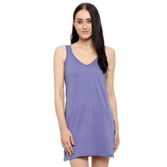 BLAZON Women's Cotton Hosiery Selfie Midi Slip Combo Pack of 2 (Available Sizes: XS, S, M, L, XL, 2XL, 3XL, 4XL, 5XL) - Lavender, Vivid Violet