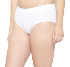 BLAZON Premium Beauty Feeling Women's Cotton Hipster Broad Elastic Panty - White