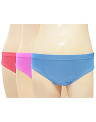 BLAZON Women's Hipster Panty Pack of 3 (Grey, Orange, Pink)