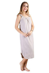 BLAZON Women's Cotton Hosiery Solid Maxi Nighty Slip (Pack of 2) Available Sizes: S, M, L, XL, 2XL, 3XL, 4XL, 5XL - Almond Frost