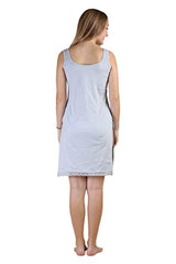 BLAZON Women's Cotton Hosiery Fairy Full Slip (Available Sizes: S, M, L, XL, 2XL, 3XL, 4XL, 5XL) - Blueberry Frost