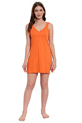 BLAZON Women's Cotton Hosiery Selfie Midi Slip Combo Pack of 2 (Available Sizes: XS, S, M, L, XL, 2XL, 3XL, 4XL, 5XL) - Orchard, Vivid Violet