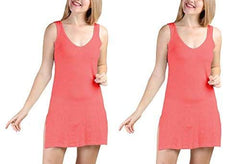 BLAZON Women's Cotton Hosiery Selfie Midi Slip Combo Pack of 2 (Available Sizes: XS, S, M, L, XL, 2XL, 3XL, 4XL, 5XL) - Old Rose