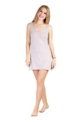 BLAZON Women's Cotton Hosiery Selfie Midi Slip Combo Pack of 2 (Available Sizes: XS, S, M, L, XL, 2XL, 3XL, 4XL, 5XL) - Almond Frost, Old Rose