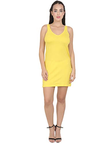 BLAZON Women's Cotton Hosiery Selfie Midi Slip Combo Pack of 2 (Available Sizes: XS, S, M, L, XL, 2XL, 3XL, 4XL, 5XL) - Yellow, Brandy