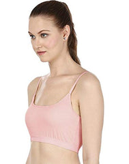 BLAZON Women Sports Bra Premium Tee Free Lycra - Cream, Light Pink