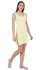 BLAZON Women's Cotton Hosiery Fairy Full Slip (Available Sizes: S, M, L, XL, 2XL, 3XL, 4XL, 5XL) - Off White