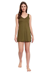 BLAZON Women's Cotton Hosiery Selfie Midi Slip Combo Pack of 2 (Available Sizes: XS, S, M, L, XL, 2XL, 3XL, 4XL, 5XL) - Field, Brandy