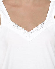 BLAZON Women's Cotton Long Camisole Fairy Full Slip Set of 2 (White)