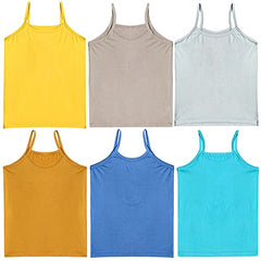 BLAZON Girls Cotton Hosiery Junior Slip Plain/Solid (Pack of 6, Sizes: 50 cm/6-12 Months, 55 cm/1-2 Years, 60 cm/3-4 Years, 65 cm/5-6 Years, 70 cm/7-8 Years, 75 cm/9-10 Years) - 2M