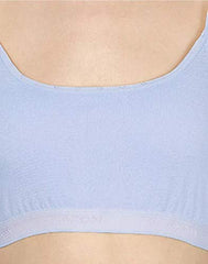 BLAZON Women Sports Bra Premium Tee Free Lycra - Sky Blue