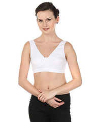 BLAZON Women's Sports Multicolor Bra (White, Skin, Black)