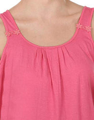 BLAZON Women's Cotton Hosiery Solid Maxi Nighty Slip (Pack of 2) Available Sizes: S, M, L, XL, 2XL, 3XL, 4XL, 5XL - Tamarind, Dark Pink