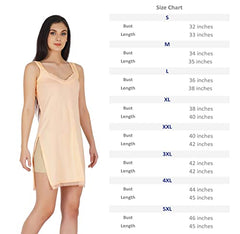 BLAZON Women's Cotton Hosiery Fairy Full Slip (Available Sizes: S, M, L, XL, 2XL, 3XL, 4XL, 5XL) - Peach/Skin