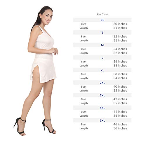 BLAZON Women's Cotton Hosiery Selfie Midi Slip Combo Pack of 2 (Available Sizes: XS, S, M, L, XL, 2XL, 3XL, 4XL, 5XL) - White, Brandy