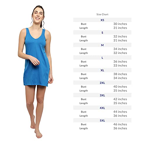 BLAZON Women's Cotton Hosiery Selfie Midi Slip Combo Pack of 2 (Available Sizes: XS, S, M, L, XL, 2XL, 3XL, 4XL, 5XL) - Royal Blue, Brandy