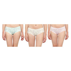 BLAZON Women's Hipster Panty Pack of 3 (Yellow, Blue, Pink)
