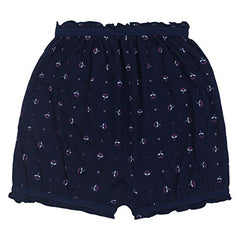 BLAZON Toddlers/Girls Cotton Hosiery Bloomer Shorts Combo Pack of 3 Dark Base Colour Printed (Availabe Sizes: 60cm, 65cm, 70cm, 75cm) - UMBEL (Black, Brown, Navy Blue)