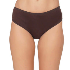 BLAZON Premium Women's Super Soft Cotton Hoisery Plain Mid Rise Hipster (Outer-Elastic) Panty |Combo Pack| Available Sizes: (S, M, L, XL, 2XL, 3XL, 4XL, 5XL) - White, Black, Brown, Navy Blue