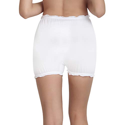 BLAZON Girl's Cotton Hosiery Bloomer Plain White | Combo Pack of 3 |65cm