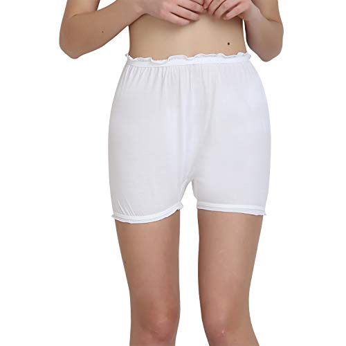 BLAZON Girl's Cotton Hosiery Bloomer Plain White | Combo Pack of 3 |65cm