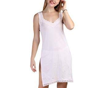 BLAZON Women's Cotton Hosiery Fairy Full Slip (Available Sizes: S, M, L, XL, 2XL, 3XL, 4XL, 5XL) - Strawberry Frost