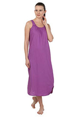 BLAZON Women's Cotton Solid Maxi Premium Dreams Nighty Slip (Pack of 2)