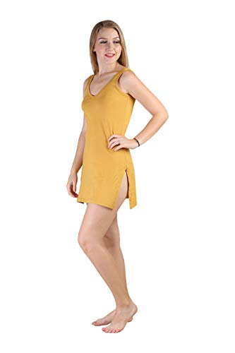 BLAZON Women's Cotton Hosiery Selfie Midi Slip Combo Pack of 2 (Available Sizes: XS, S, M, L, XL, 2XL, 3XL, 4XL, 5XL) - Whiskey, Pista