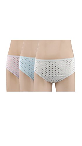 BLAZON Women's Hipster Printed Panty Pack of 3 (Baby Pink, Sea Green, Lemon)