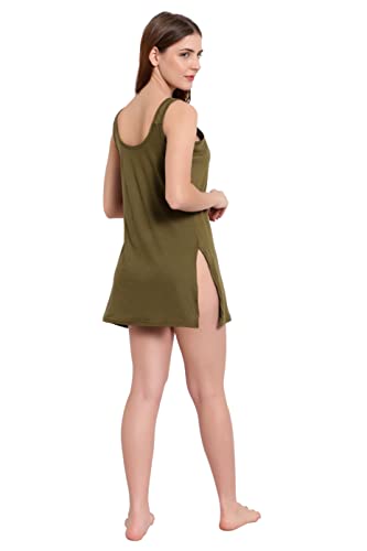 BLAZON Women's Cotton Hosiery Selfie Midi Slip Combo Pack of 2 (Available Sizes: XS, S, M, L, XL, 2XL, 3XL, 4XL, 5XL) - Field, Whiskey