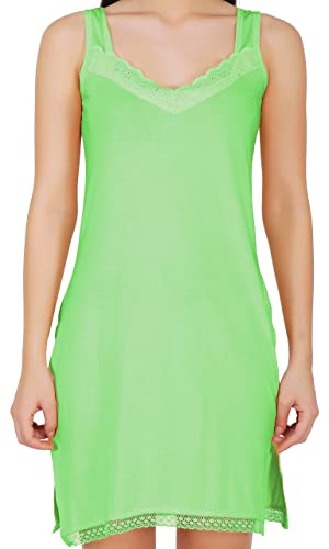 BLAZON Women's Cotton Hosiery Fairy Full Slip (Available Sizes: S, M, L, XL, 2XL, 3XL, 4XL, 5XL) - Pista / Green Apple