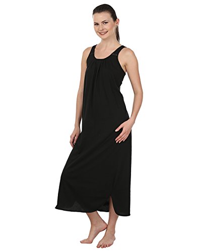 BLAZON Women's Cotton Nighty Slip - Set of 2 (Black & Yellow)