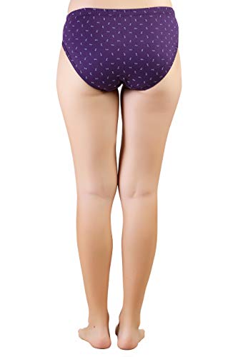 BLAZON Women's Mid Rise Hipster Soft Skin (Inner-Elastic) Panty | Floral Print | Combo Pack of 3 | Dark Base | Available Sizes: S, M, L, XL, 2XL, 3XL, 4XL, 5XL