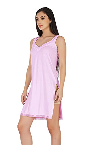 BLAZON Women's Cotton Hosiery Fairy Full Slip (Available Sizes: S, M, L, XL, 2XL, 3XL, 4XL, 5XL) - Baby Pink