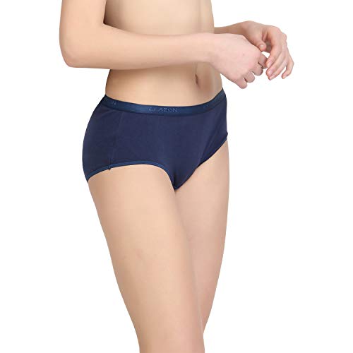 BLAZON Women's Cotton Knits Hoisery Hygien Periods Panty Available Sizes: S, M, L, XL, 2XL, 3XL, 4XL, 5XL - Navy Blue