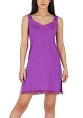 BLAZON Women's Cotton Hosiery Fairy Full Slip (Available Sizes: S, M, L, XL, 2XL, 3XL, 4XL, 5XL) - Purple