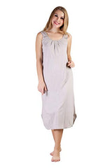 BLAZON Women's Cotton Solid Midi Slip Premium Dreams Nighty (Available Sizes: S, M, L, XL, 2XL, 3XL, 4XL, 5XL) - S