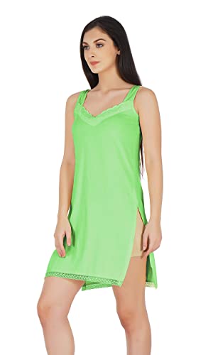 BLAZON Women's Cotton Hosiery Fairy Full Slip (Available Sizes: S, M, L, XL, 2XL, 3XL, 4XL, 5XL) - Pista / Green Apple