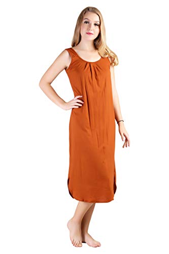 BLAZON Women's Cotton Solid Midi Slip Premium Dreams Nighty (Available Sizes: S, M, L, XL, 2XL, 3XL, 4XL, 5XL) - 5XL