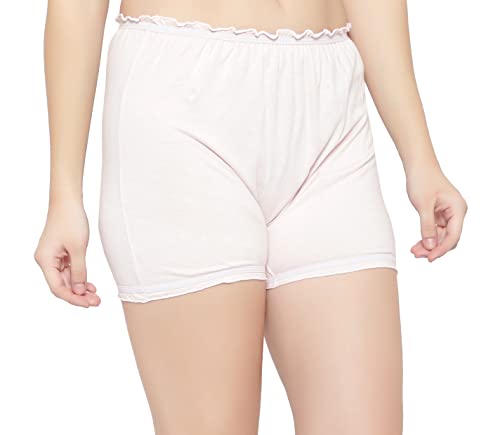 BLAZON Women's Cotton Hosiery Bloomer Plain | Combo Pack | (Availabe Sizes: XS, S, M, L, XL, XXL, 3XL, 4XL, 5XL) - Baby Pink, Sea Green, Off White