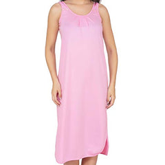 BLAZON Women's Cotton Solid Midi Slip Premium Dreams Nighty (Available Sizes: S, M, L, XL, 2XL, 3XL, 4XL, 5XL) - Pink