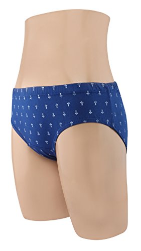 BLAZON Women's Hipster Printed Panty Pack of 3 (Royal Blue, Maroon, Purple)