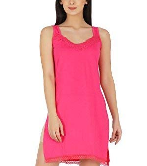 BLAZON Women's Cotton Hosiery Fairy Full Slip (Available Sizes: S, M, L, XL, 2XL, 3XL, 4XL, 5XL) - Dark Pink