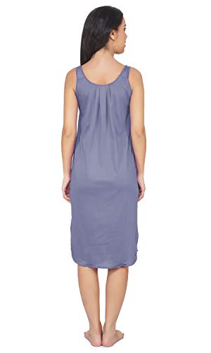 BLAZON Women's Cotton Hosiery Solid Maxi Nighty Slip (Pack of 2) Available Sizes: S, M, L, XL, 2XL, 3XL, 4XL, 5XL - Lavender, Vivid Violet