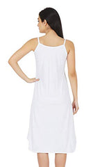 BLAZON Women's Cotton Hosiery Sublime Short Night Dress - White