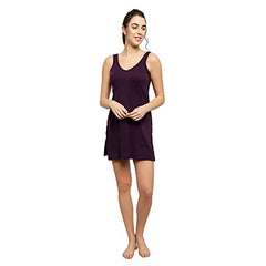 BLAZON Women's Cotton Hosiery Selfie Midi Slip Combo Pack of 2 (Available Sizes: XS, S, M, L, XL, 2XL, 3XL, 4XL, 5XL) - Blueviolet, Whiskey